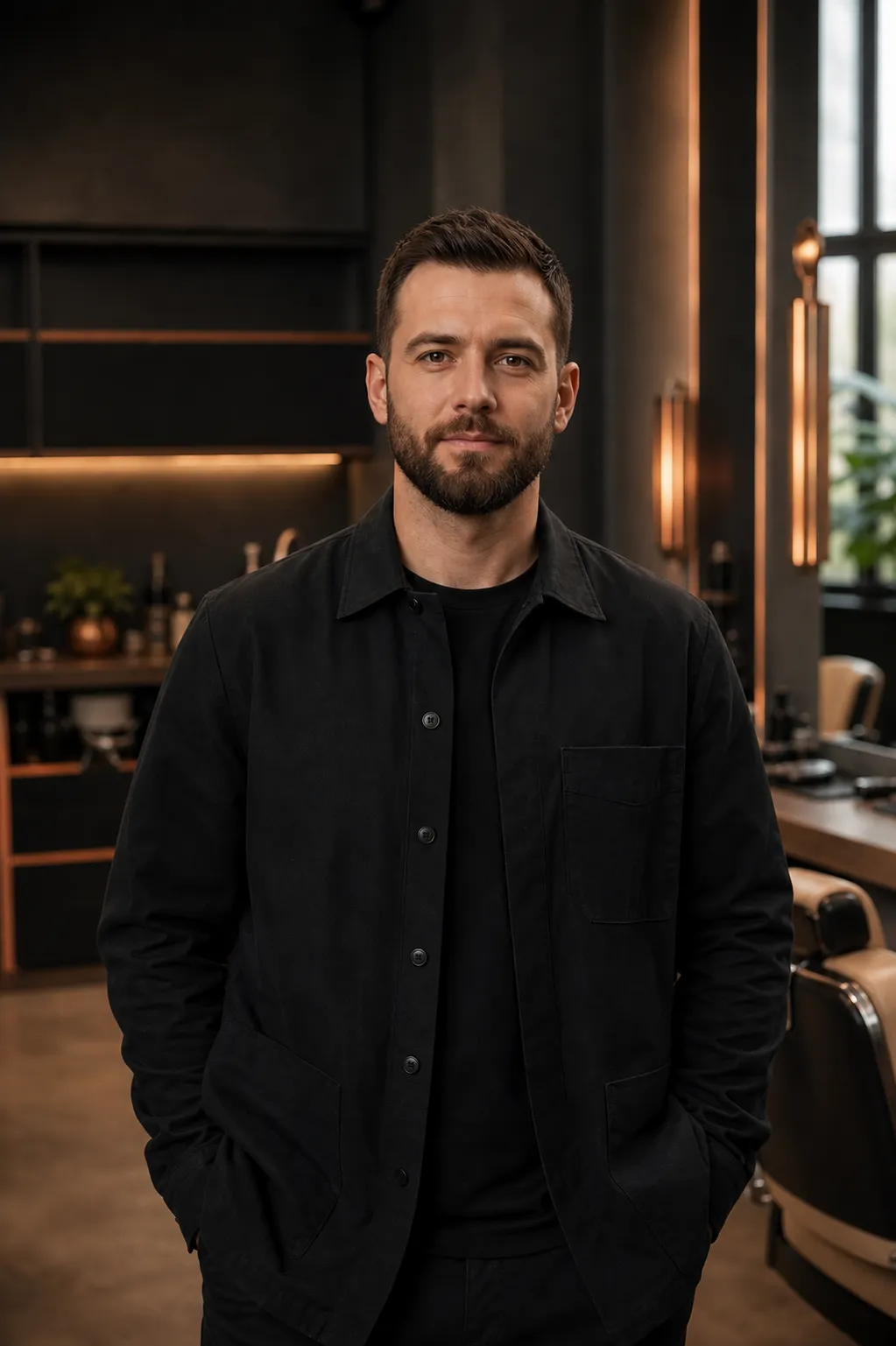Portret Michała, barbera w Brzytwa Barber